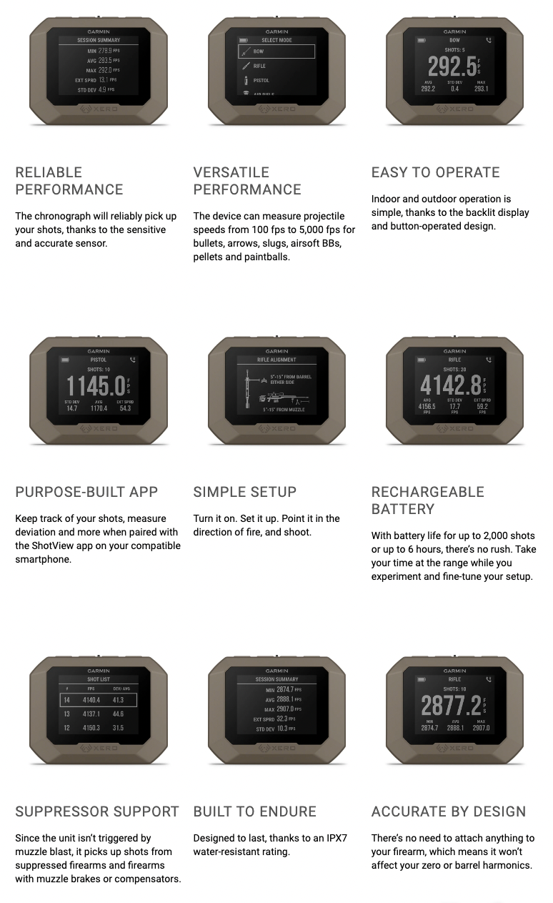 Garmin Xero C1 PRO Chronograph