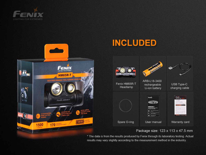 Fenix HM65R-T Rechargeable Headlamp - 1500 Lumens