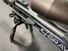 Close up competition rifle with  Gray Ops MPA BA Adjustable Thumbrest - Sharps Mountain - SharpsMountain.com